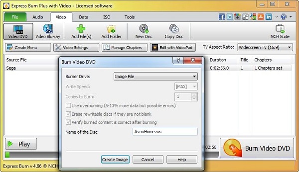 Download NCH Express Burn Plus 11.09