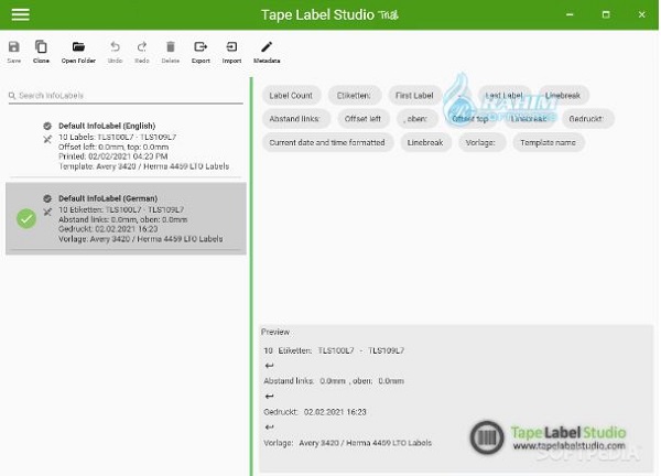 Download Tape Label Studio Enterprise 2021