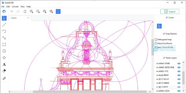 Scan2CAD free DXF