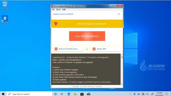 stopupdates10.exe disable