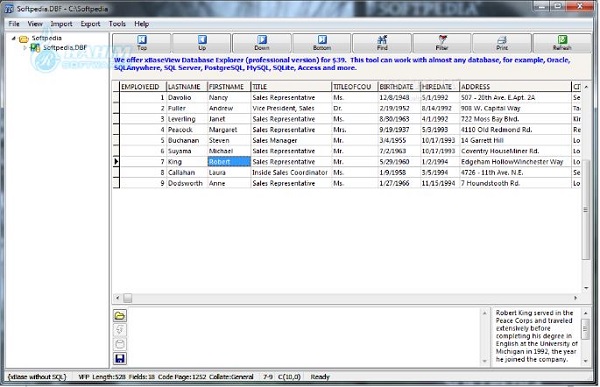DBF to SQL Converter online