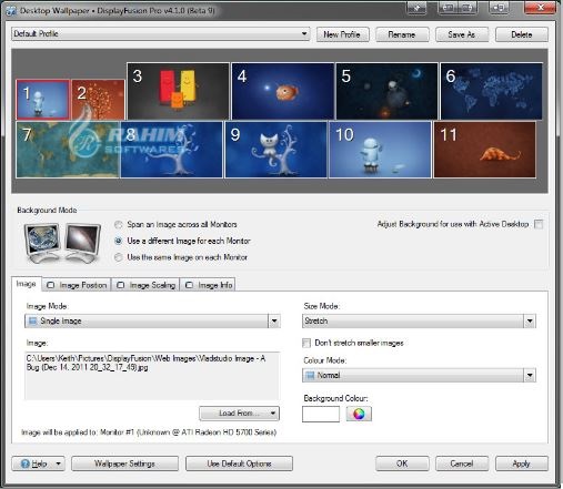 DisplayFusion monitor Splitting