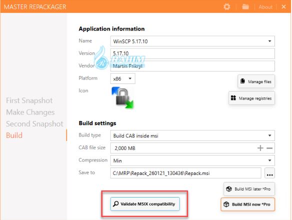 Master Packager documentation