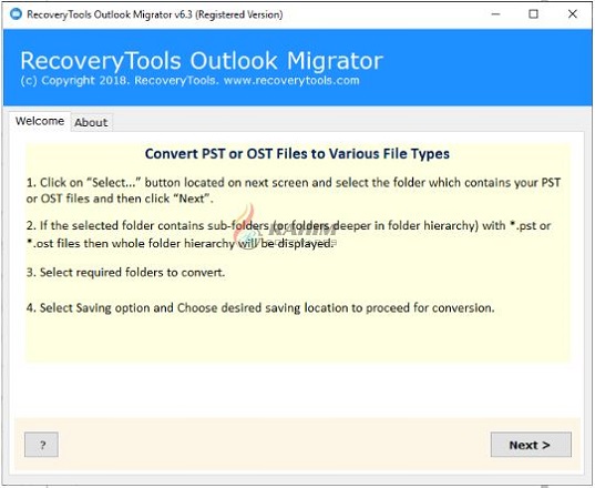 RecoveryTools DOCX Migrator 3.2