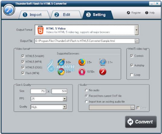 ThunderSoft Flash to HTML5 Converter 4.5