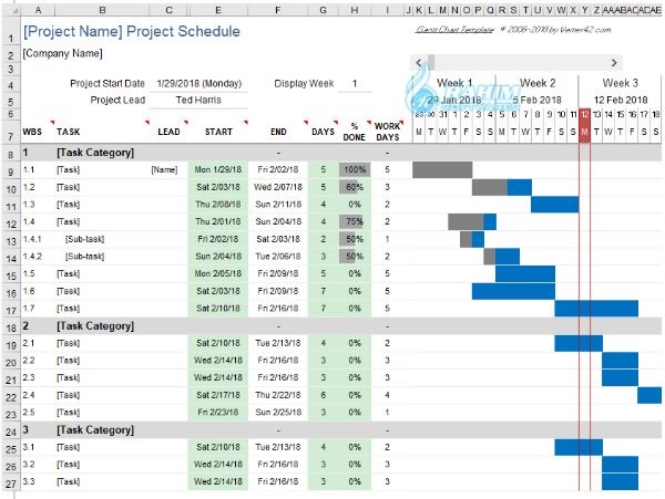 Gantt Excel free download