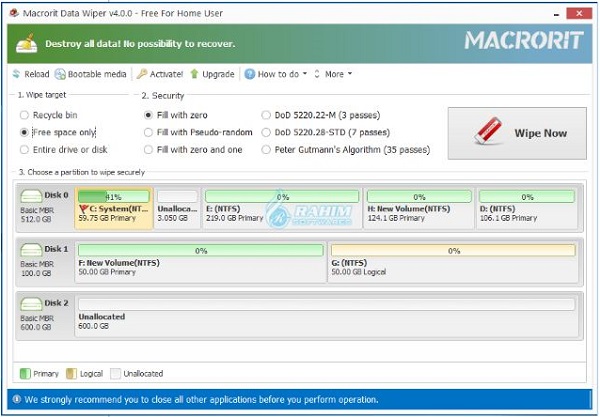Hard drive Eraser software free download