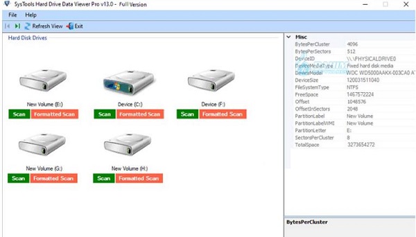 Data recovery software for internal hard disk