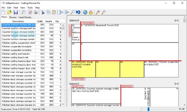 Cut list calculator Excel