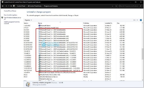 microsoft visual c++ redistributable package (x64)