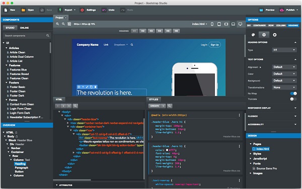 Bootstrap Studio 6.1 Free Download