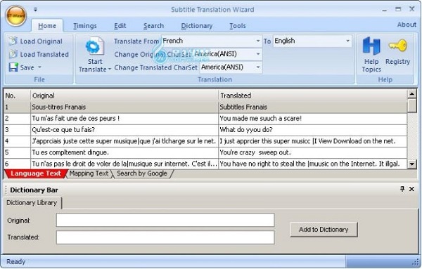 Translate subtitles to English