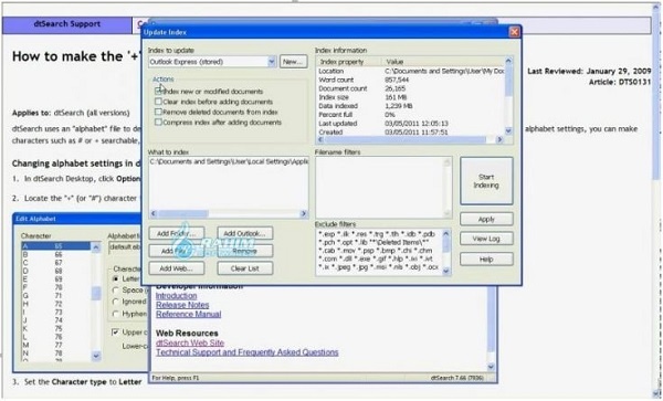 dtSearch Desktop vs Engine