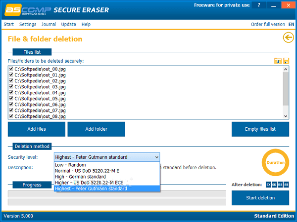 Secure Eraser Windows 10
