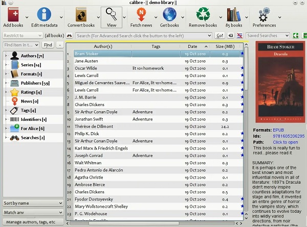 Calibre software for Windows 10