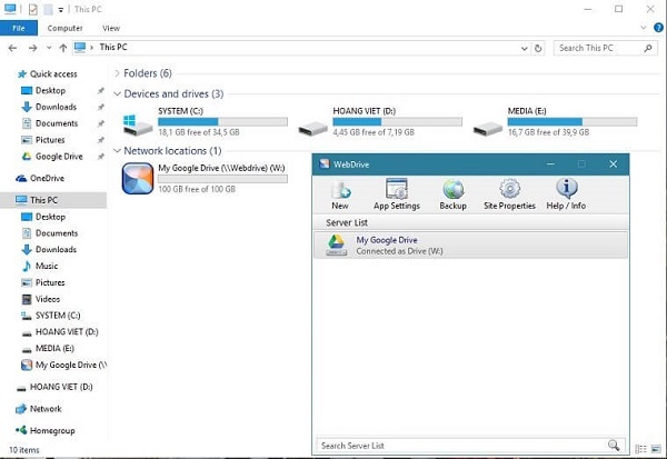 WebDrive support