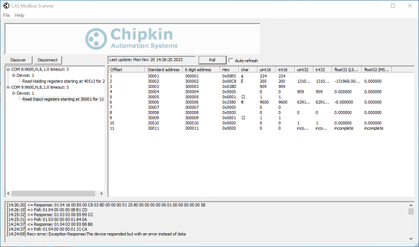 Modbus Poll 11.0