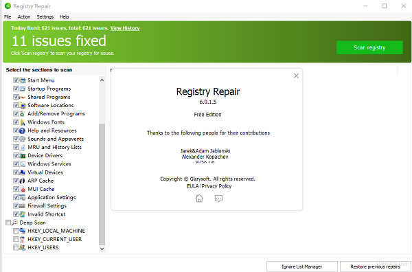 Glary Registry Repair for PC