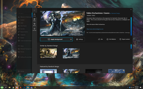 Download Stardock Deskscapes 11.02